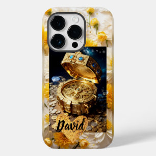 Golden box and yellow flower iPhone / iPad case