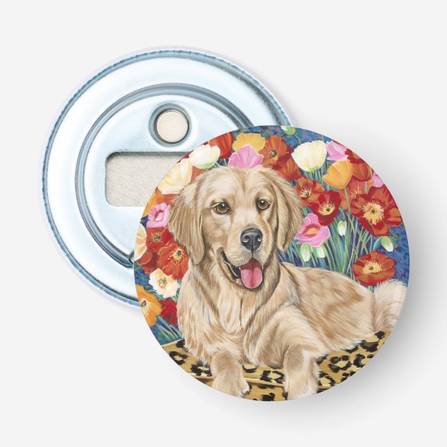 Golden Boy Retriever Bottle Opener (Front)