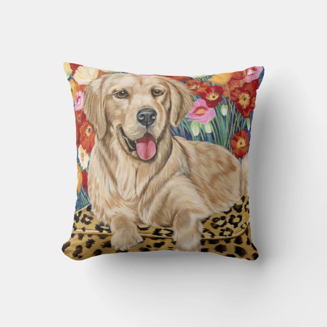 Golden Boy Retriever Cushion (Front)