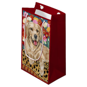 Golden Boy Retriever Small Gift Bag