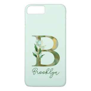Golden Branches Foliage Greenery Letter B Monogram Case-Mate iPhone Case