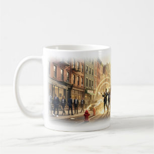 Golden Brass Courage Urban Dragon Mug