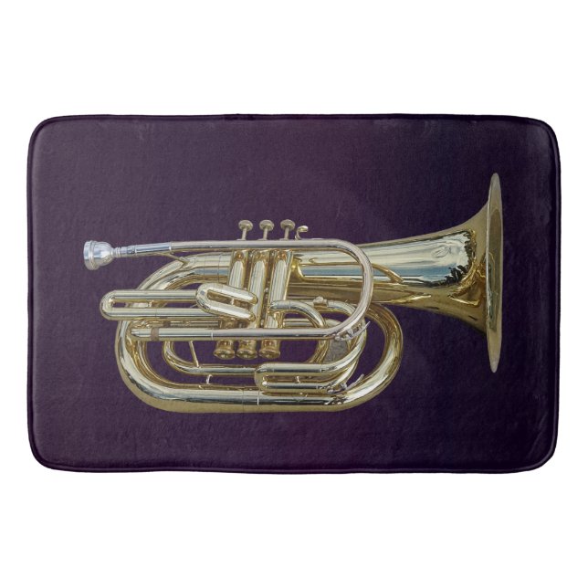 Golden Brass Euphonium Bath Mat (Front)