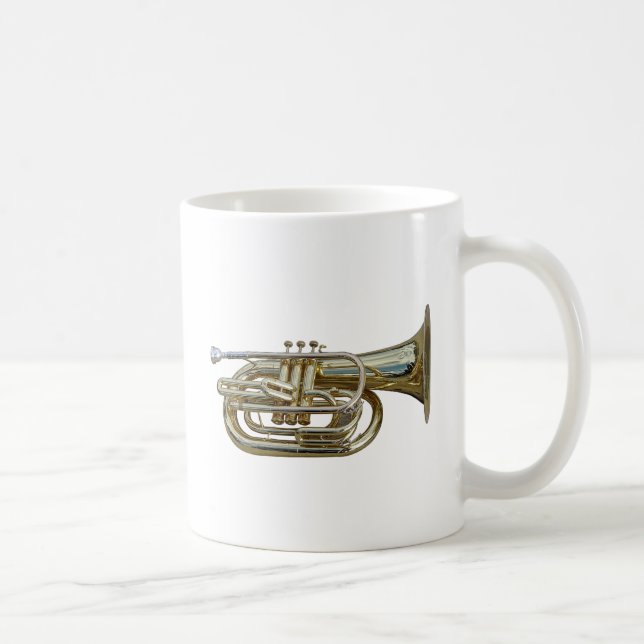 Golden Brass Euphonium Coffee Mug (Right)