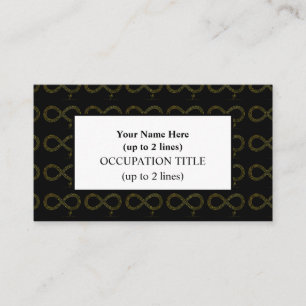 Golden Brass Infinity Hearts Business Card
