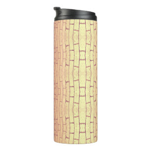 Golden Brick Wall – Symmetrical Architectural Patt Thermal Tumbler