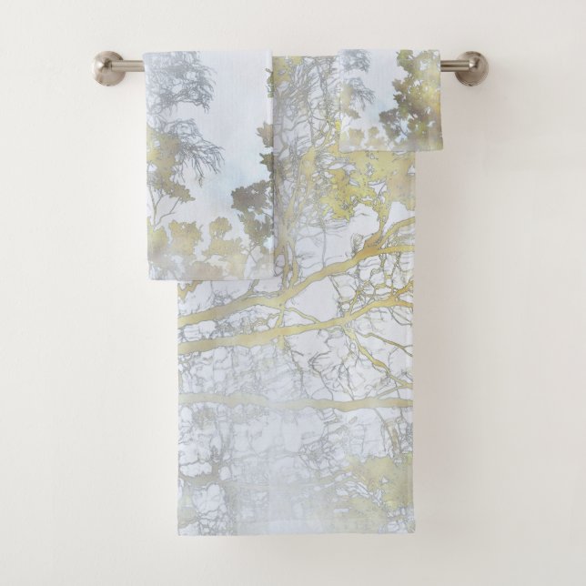 Golden Broadleaf Glow Bath Towel Set (Insitu)