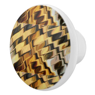 Golden bronze background ceramic knob