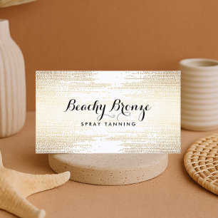 Golden Bronze Confetti Dots Business Card