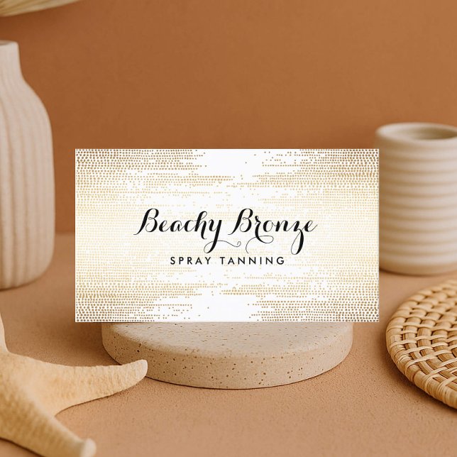 Golden Bronze Confetti Dots Business Card (Creator Uploaded)