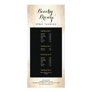 Golden Bronze Confetti Dots Salon Rack Card