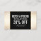 Golden Bronze Confetti Dots Salon Referral Card