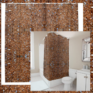 Golden Bronze Glamour Brown Shower Curtain