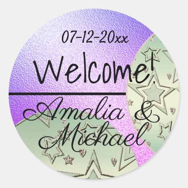 Golden bronze gradient textured blush colour class classic round sticker (Front)