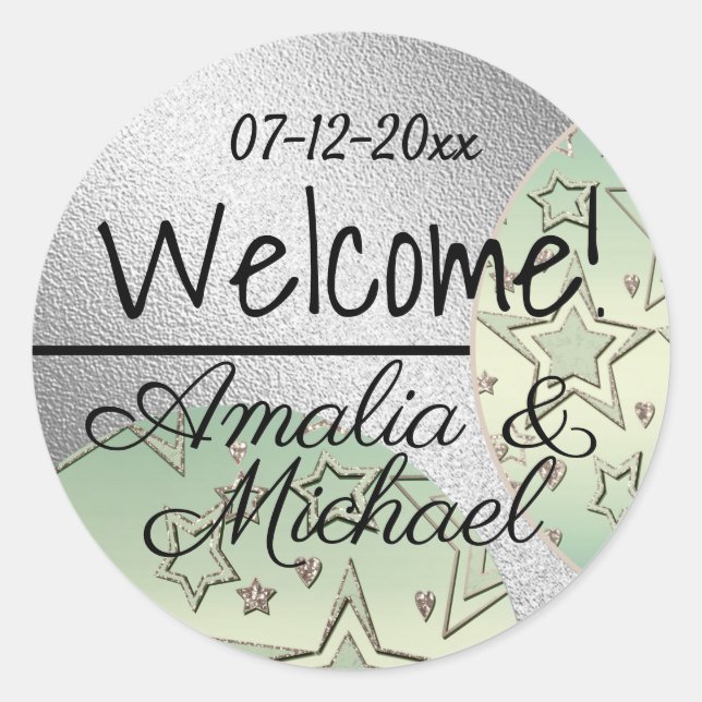 Golden bronze gradient textured blush colour classic round sticker (Front)