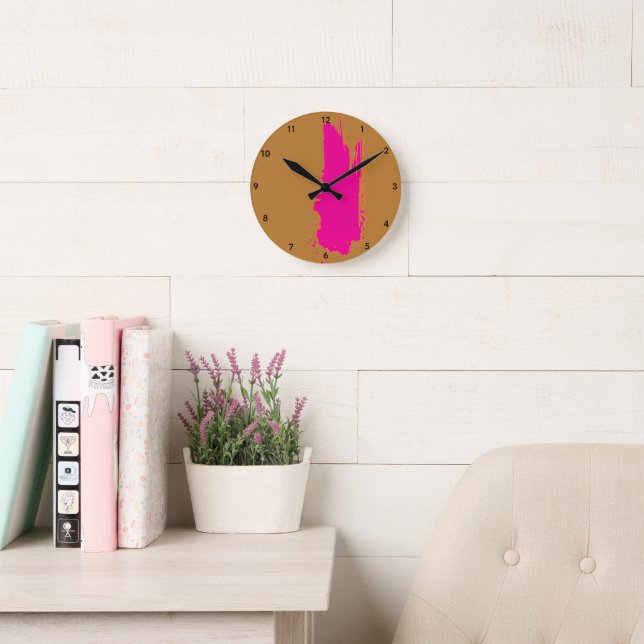 Golden Brown  Acrylic Wall Clock (Reading Room)