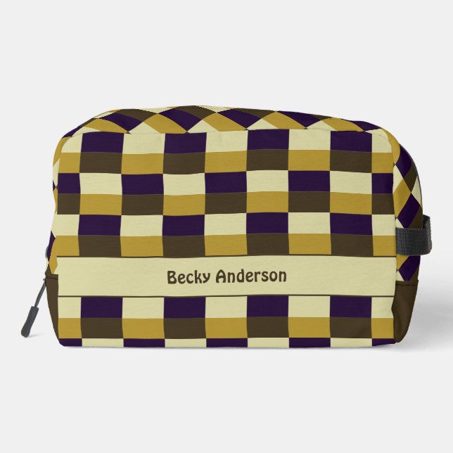 Golden Brown Colour Combination Dopp Kit (Back)