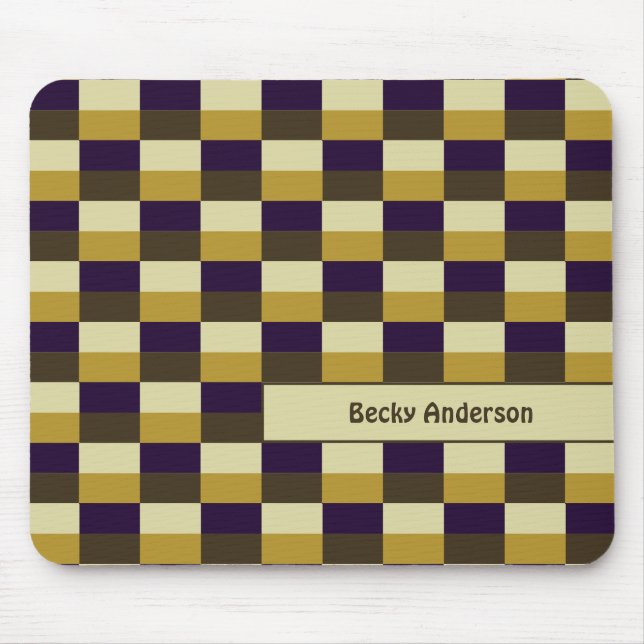 Golden Brown Colour Combination Mouse Pad (Front)