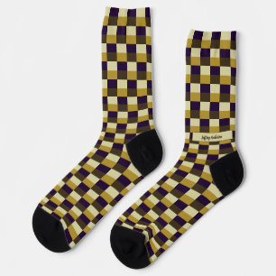 Golden Brown Colour Combination Socks