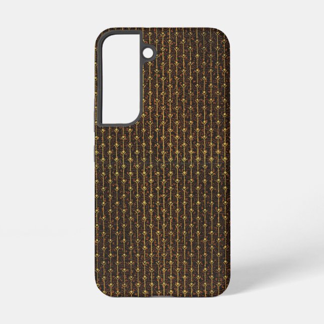 Golden Brown Decorative Pattern  Samsung Galaxy S22 Case (Back)