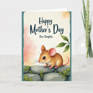 Golden Brown Fur Mothers Card
