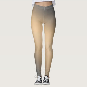 Golden Brown Gradient Ombre Capri Leggings