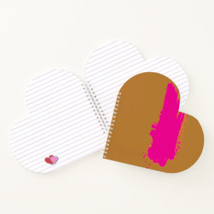 Golden Brown PinkSplash Notebook