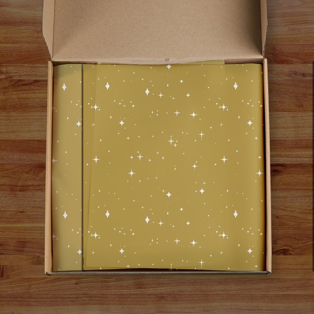 Golden Brown Star Pattern Tissue Paper (Creator Uploaded)