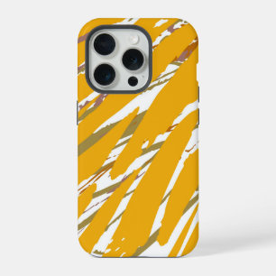 Golden Brush Elegance iPhone 15 Pro Case