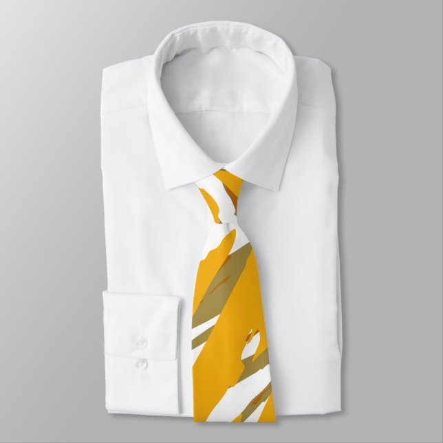 Golden Brush Elegance Tie (Tied)