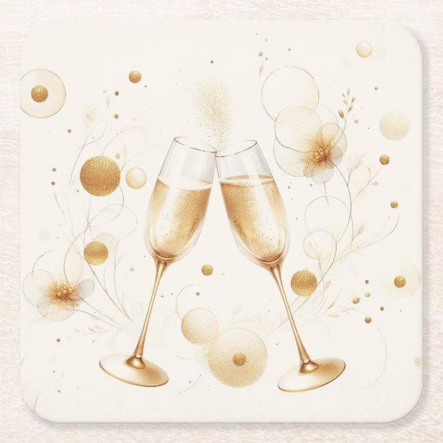 Golden Bubbles Coasters (Front)