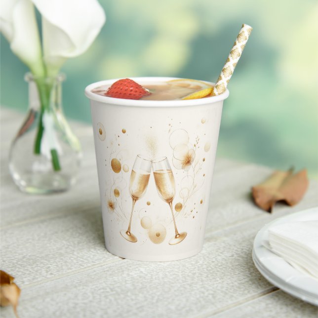 Golden Bubbles Party Cups (Insitu)