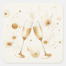 Golden Bubbles Stickers