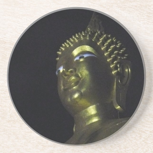 Golden Buddha at Night Coaster (Front)