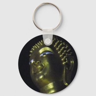 Golden Buddha at Night Key Ring