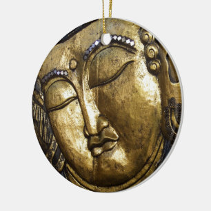 Golden Buddha Blessing Inspirational Love Ceramic Tree Decoration