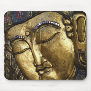 Golden Buddha Blessing Inspirational Love Mouse Pad