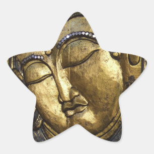 Golden Buddha Blessing Inspirational Love Star Sticker