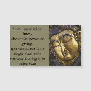Golden Buddha Blessing Meditating Business Card