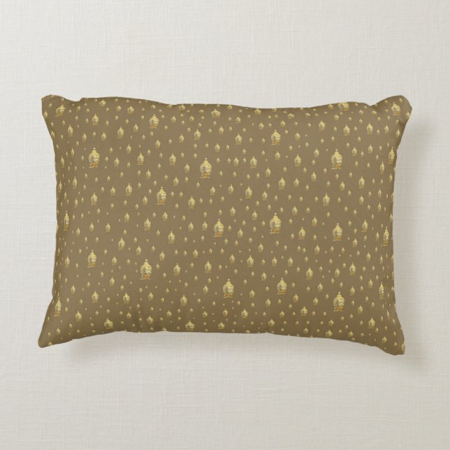 golden buddha decorative cushion (Back)