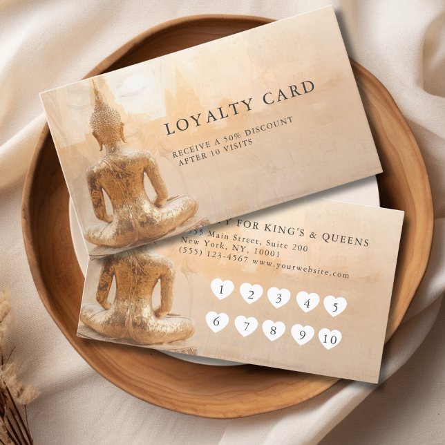Golden Buddha Heart Salon  10 Visit Loyalty Card (Golden Buddha Heart Salon 10 Visit Loyalty Card)