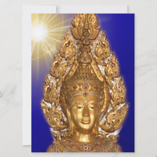 golden buddha in blue
