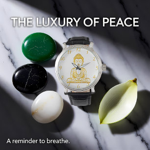 Golden Buddha in Peaceful Pose Watch