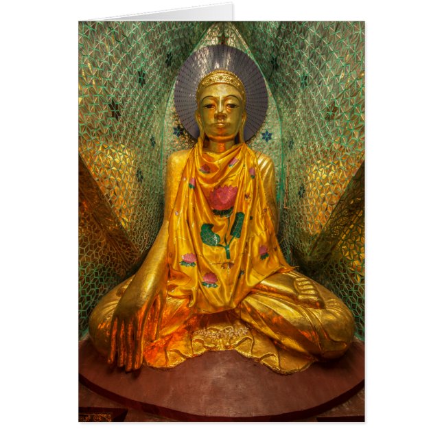 Golden Buddha In Temple (Front)