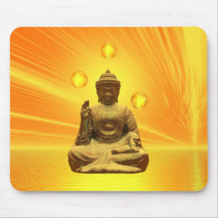Golden Buddha Mouse Pad