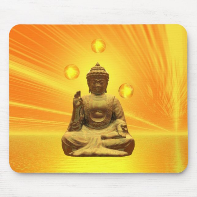 Golden Buddha Mouse Pad (Front)