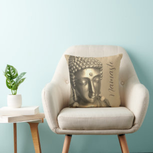 Golden Buddha Namaste  Cushion