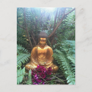 Golden buddha postcard