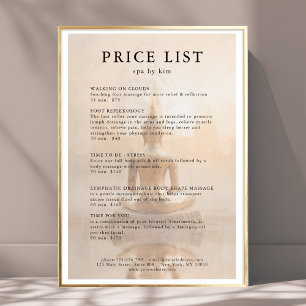Golden Buddha Salon Price List Poster