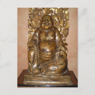 GOLDEN BUDDHA SCULPTURE POSTCARD